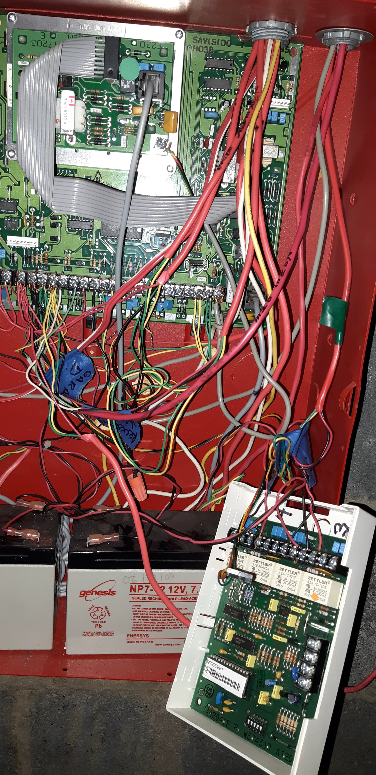 A badly installed low-voltage panel