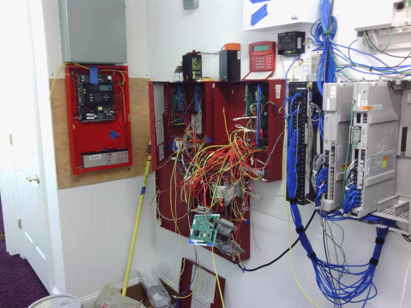Addressable fire alarm conversion after extensive rewiring