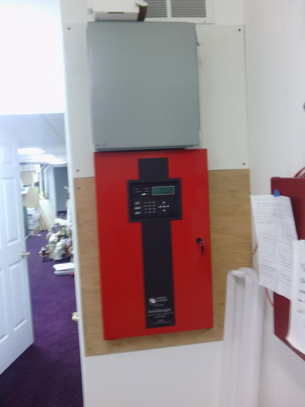 Finished Silent Knight 5808 fire alarm panel running