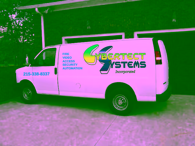Cybertect Systems service van graphics