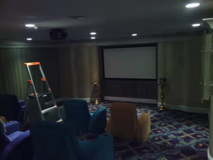 Smoke detector installed in the mansion theatre